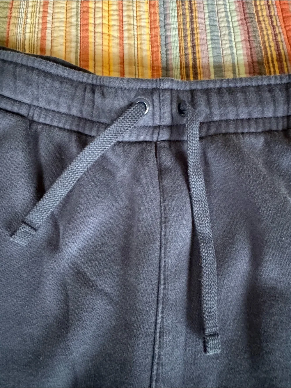 Nike Men's 3XLT Navy Blue Fleece Athletic Shorts drawstring elastic big swoosh - Picture 6 of 15